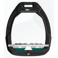 Produktbild von Flex-On Safe-On Sicherheitsreitsteigbügel Flach Ultra Grip Schwarz Grün Grau