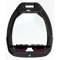 Produktbild von Flex-On Safe-On Sicherheitsreitsteigbügel Flach Ultra Grip Schwarz/Pflaume