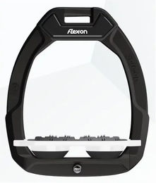 Flex-On Safe-On Sicherheitsreitsteigbügel Flach Ultra Grip Schwarz/Weiß/Schwarz – Bild 1 von 1