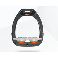 Produktbild von Flex-On Safe-On Sicherheitsreitsteigbügel Flat Grip Anthrazit Grau Orange