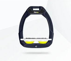 Flex-On Safe-On Sicherheitsreitsteigbügel Flat Grip Grün Weiß Gelb – Bild 1 von 1