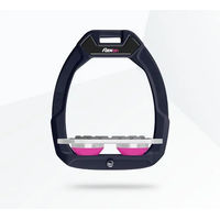Produktbild von Flex-On Safe-On Sicherheitsreitsteigbügel Flat Grip Marine Grau Rosa
