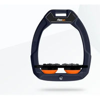Produktbild von Flex-On Safe-On Sicherheitsreitsteigbügel Flat Ultra Grip Aluminium Schwarz Orange