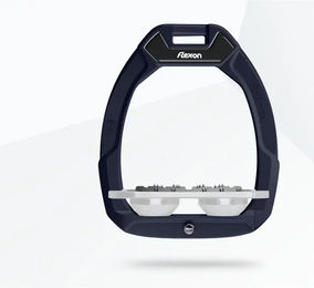 Flex-On Safe-On Sicherheitsreitsteigbügel Flat Ultra Grip Blau Grau Weiß – Bild 1 von 1