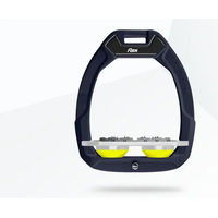 Produktbild von Flex-On Safe-On Sicherheitsreitsteigbügel Flat Ultra Grip Braun Grau Gelb