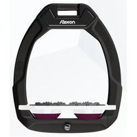 Produktbild von Flex-On Safe-On Sicherheitsreitsteigbügel Flat Ultra Grip Schwarz Weiß Purpur
