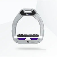 Produktbild von Flex-On Safe-On Sicherheitsreitsteigbügel für Kinder aus Aluminium in Weiß-Violett mit Grip-Funktion
