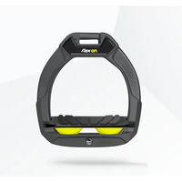 Produktbild von Flex-On Safe-On Sicherheitsreitsteigbügel für Kinder in Anthrazit Schwarz Yellow mit Grip und Neigung