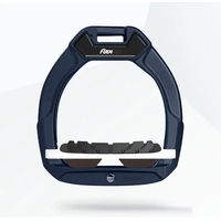 Produktbild von Flex-On Safe-On Sicherheitsreitsteigbügel für Kinder in Marine Weiß Braun mit Grip