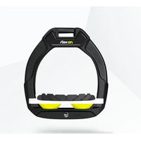 Produktbild von Flex-On Safe-On Sicherheitsreitsteigbügel für Kinder in Schwarz Weiß Gelb mit Grip