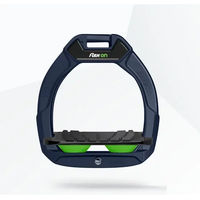 Produktbild von Flex-On Safe-On Sicherheitsreitsteigbügel für Kinder mit geneigtem Grip in Marine Schwarz Grün