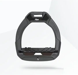 Flex-On Safe-On Sicherheitsreitsteigbügel für Kinder mit Grip in Anthrazit Schwarz Braun – Bild 1 von 1