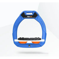 Produktbild von Flex-On Safe-On Sicherheitsreitsteigbügel für Kinder mit Grip in Blau Weiß Orange