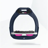 Produktbild von Flex-On Safe-On Sicherheitsreitsteigbügel für Kinder mit Grip in Marine Grau Rosa