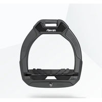 Produktbild von Flex-On Safe-On Sicherheitsreitsteigbügel für Kinder mit neigendem Grip in Anthrazit/Schwarz/Schwarz