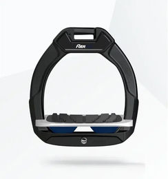 Flex-On Safe-On Sicherheitsreitsteigbügel für Kinder mit schrägem Grip in Schwarz Grau und Marineblau – Bild 1 von 1