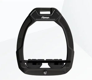 Flex-On Safe-On Sicherheitsreitsteigbügel mit flachem Grip in Schwarz – Bild 1 von 1