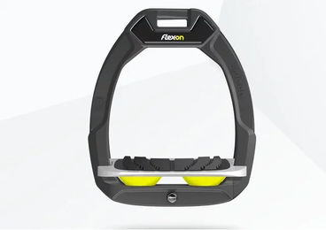 Flex-On Safe-On Sicherheitsreitsteigbügel mit Grip in Anthrazit Grau Gelb – Bild 1 von 1