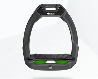 Flex-On Safe-On Sicherheitsreitsteigbügel mit Grip in Anthrazit Schwarz Grün – Bild 1 von 1