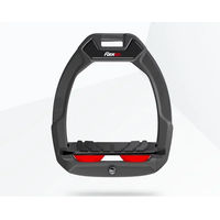 Produktbild von Flex-On Safe-On Sicherheitsreitsteigbügel mit Grip in Anthrazit Schwarz Rot