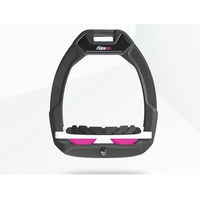 Produktbild von Flex-On Safe-On Sicherheitsreitsteigbügel mit Grip in Anthrazit Weiß Rosa