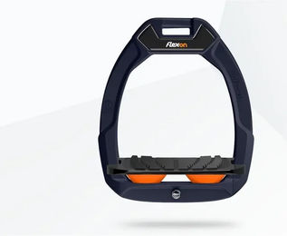 Flex-On Safe-On Sicherheitsreitsteigbügel mit Grip in Marine Schwarz Orange – Bild 1 von 1