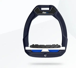 Flex-On Safe-On Sicherheitsreitsteigbügel mit Grip in Marine Weiß Blau – Bild 1 von 1