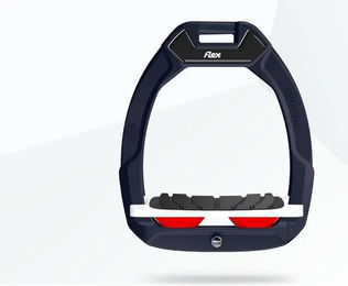 Flex-On Safe-On Sicherheitsreitsteigbügel mit Grip in Rot-Weiß-Rot – Bild 1 von 1