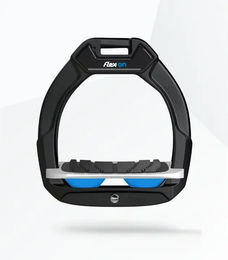 Flex-On Safe-On Sicherheitsreitsteigbügel mit Längsgriff für Kinder in Schwarz Grau Blau – Bild 1 von 1