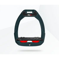 Produktbild von Flex-On Safe-On Sicherheitsreitsteigbügel mit neigendem Grip in Grün Schwarz Rot