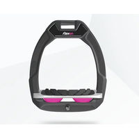 Produktbild von Flex-On Safe-On Sicherheitsreitsteigbügel mit Neigung und Grip in Anthrazit Grau Rosa