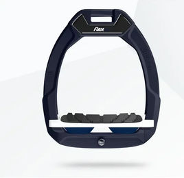 Flex-On Safe-On Sicherheitsreitsteigbügel mit Neigung und Grip in Blau Weiß Marine – Bild 1 von 1