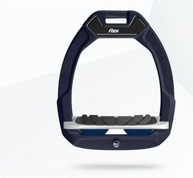 Flex-On Safe-On Sicherheitsreitsteigbügel mit Neigung und Grip in Braun Grau oder Marine – Bild 1 von 1