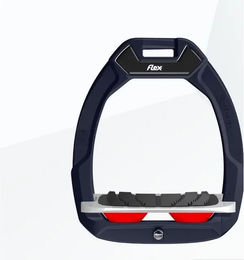 Flex-On Safe-On Sicherheitsreitsteigbügel mit Neigung und Grip in Braun Grau Rot – Bild 1 von 1