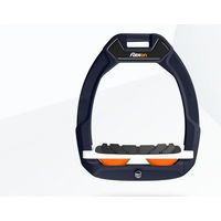 Produktbild von Flex-On Safe-On Sicherheitsreitsteigbügel mit Neigung und Grip in Braun Weiß Orange