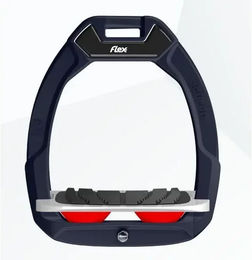 Flex-On Safe-On Sicherheitsreitsteigbügel mit Neigung und Grip in Grün Grau Rot – Bild 1 von 1