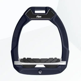 Flex-On Safe-On Sicherheitsreitsteigbügel mit Neigung und Grip in Grün Grau Schwarz – Bild 1 von 1