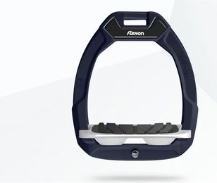 Flex-On Safe-On Sicherheitsreitsteigbügel mit Neigungsgriff in Braun Grau Weiß – Bild 1 von 1