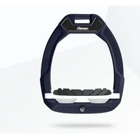 Produktbild von Flex-On Safe-On Sicherheitsreitsteigbügel mit schrägem Griff in Braun/Weiß