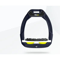 Produktbild von Flex-On Safe-On Sicherheitsreitsteigbügel mit Ultra Grip Neigung aus Aluminium in Weiß-Gelb