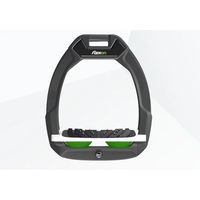Produktbild von Flex-On Safe-On Sicherheitsreitsteigbügel mit Ultra Grip Neigung in Anthrazit Weiß Grün