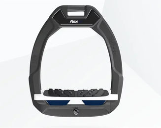 Flex-On Safe-On Sicherheitsreitsteigbügel mit Ultra Grip Neigung in Anthrazit Weiß Marine – Bild 1 von 1