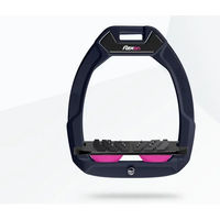 Produktbild von Flex-On Safe-On Sicherheitsreitsteigbügel mit Ultra Grip Neigung in Blau Schwarz Rosa