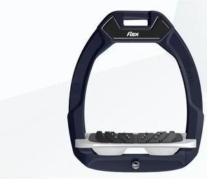 Flex-On Safe-On Sicherheitsreitsteigbügel mit Ultra Grip Neigung in Braun Grau Weiß – Bild 1 von 1