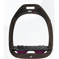 Produktbild von Flex-On Safe-On Sicherheitsreitsteigbügel mit Ultra Grip Neigung in Braun Schwarz Lila