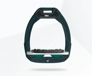 Flex-On Safe-On Sicherheitsreitsteigbügel mit Ultra Grip Neigung in Grün/Grau/Grün – Bild 1 von 1