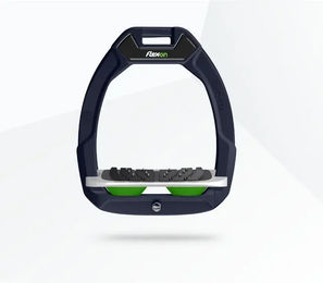 Flex-On Safe-On Sicherheitsreitsteigbügel mit Ultra Grip Neigung in Grün/Grau/Grün – Bild 1 von 1