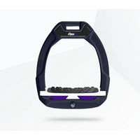 Produktbild von Flex-On Safe-On Sicherheitsreitsteigbügel mit Ultra Grip Neigung in Grün Weiß Violett