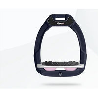 Produktbild von Flex-On Safe-On Sicherheitsreitsteigbügel mit Ultra Grip Neigung in Marine Grau Rosa