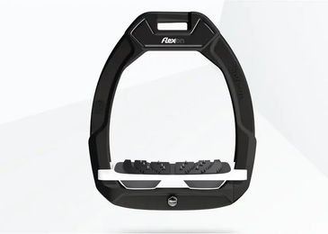 Flex-On Safe-On Sicherheitsreitsteigbügel mit Ultra Grip Neigung in Schwarz Weiß Anthrazit – Bild 1 von 1